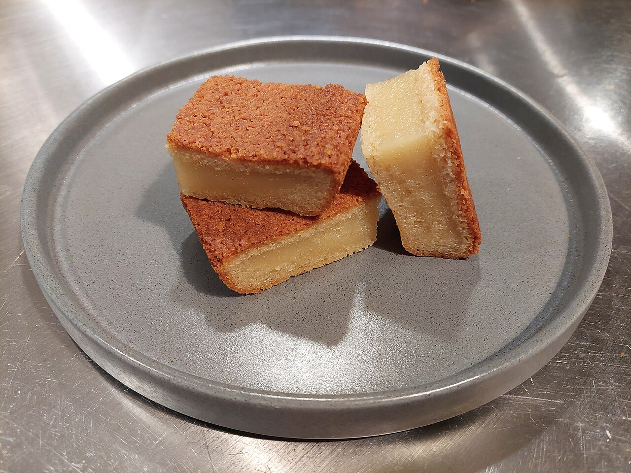 butter mochi closeup