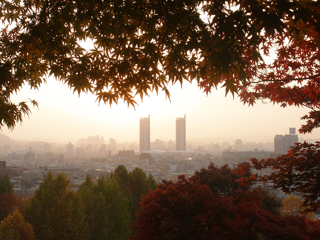daejeon skyline summer