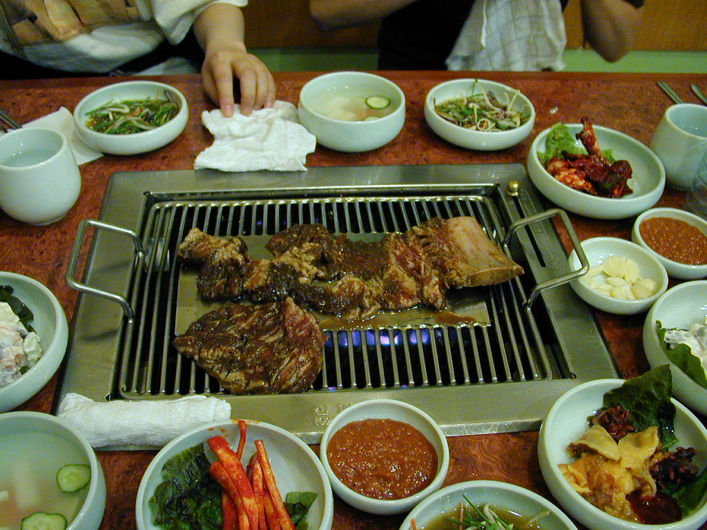 seoul bbq meat closeup
