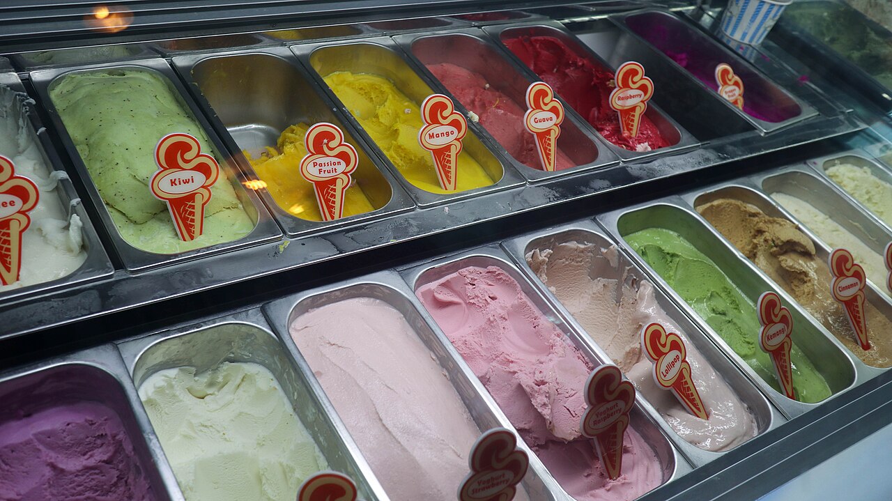 Indonesian gelato closeup