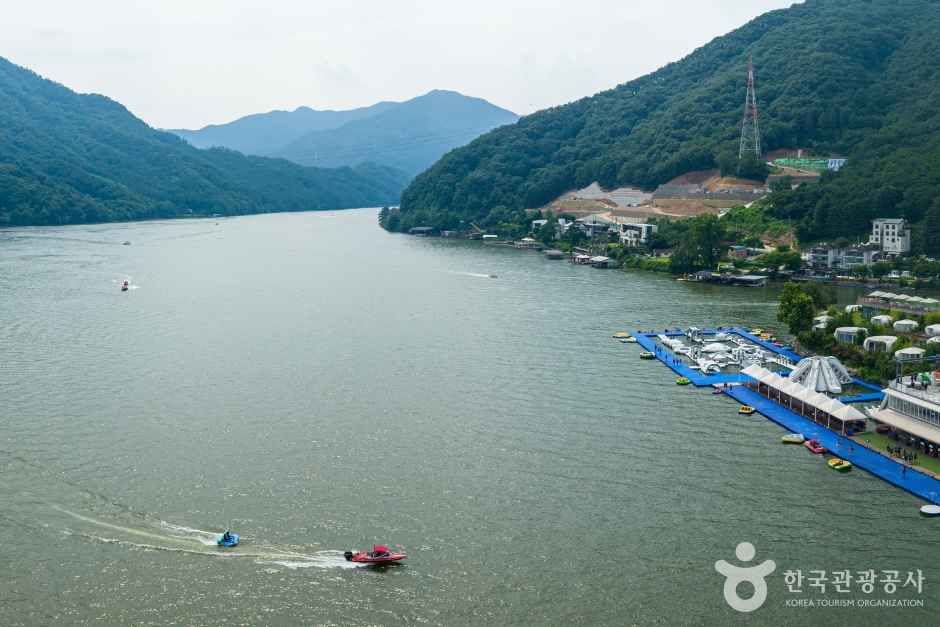 가평 호수 전경